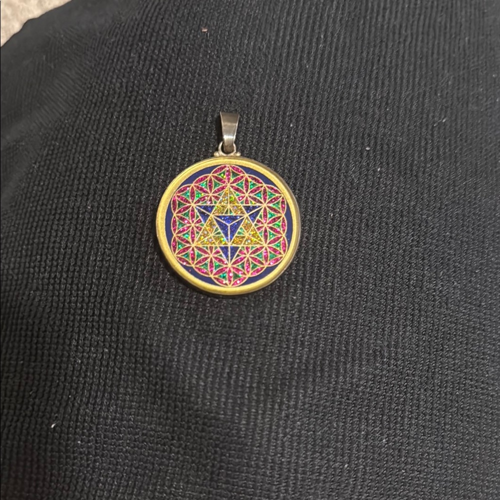 Multicolor Geometric Pendant
